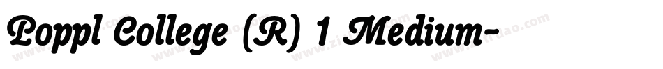 Poppl College (R) 1 Medium字体转换
